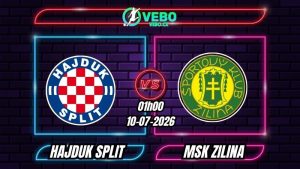 Soi Kèo Hajduk Split vs MSK Zilina 01h00 - 10/07/2026